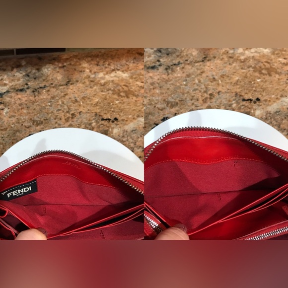 FENDI By the Way Leather Zip Around Wallet- Red π₯β€οΈπ - Picture 15 of 17